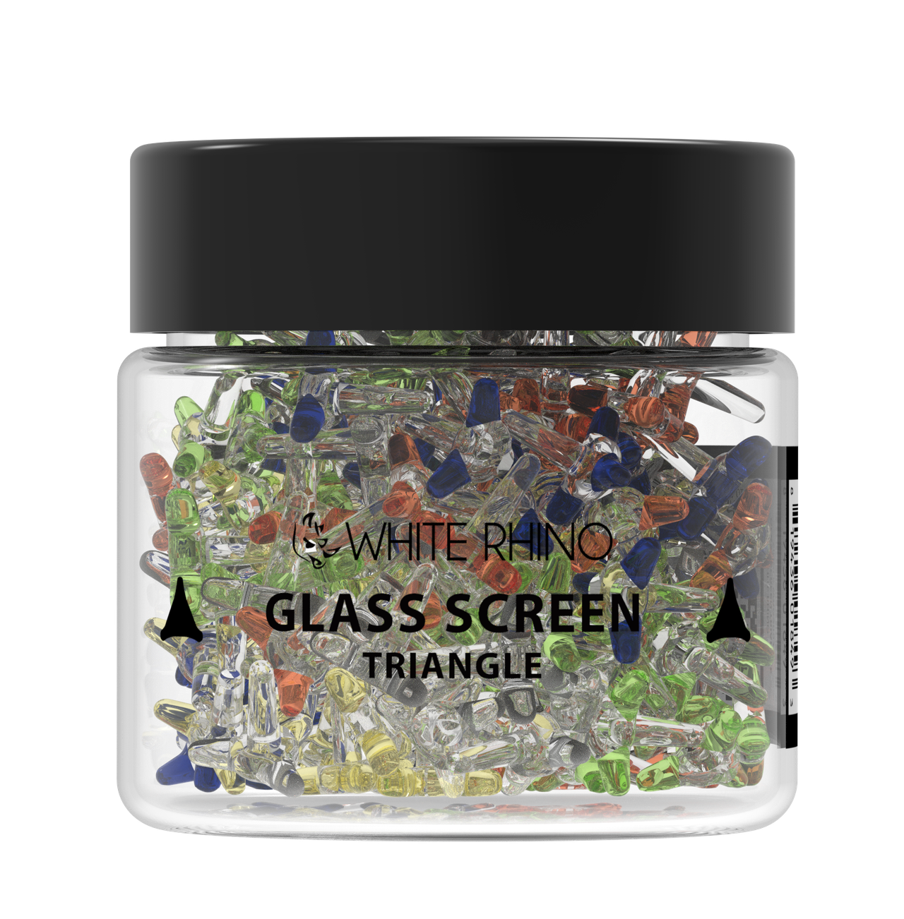 WHITE RHINO GLASS SCREEN TRIANGLE - 400ct JAR