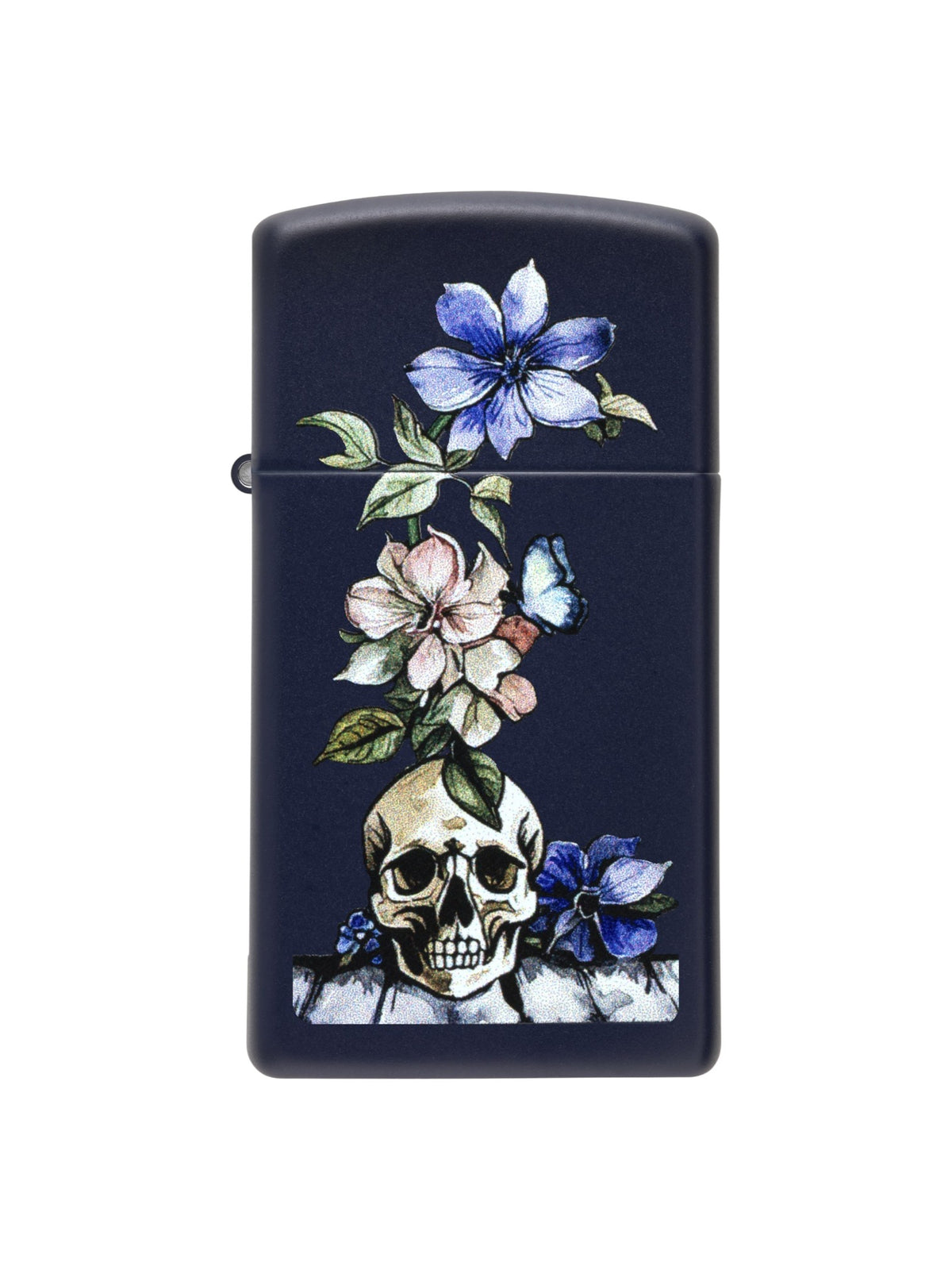 46813 Zippo Lighter Skull and Flowers Design