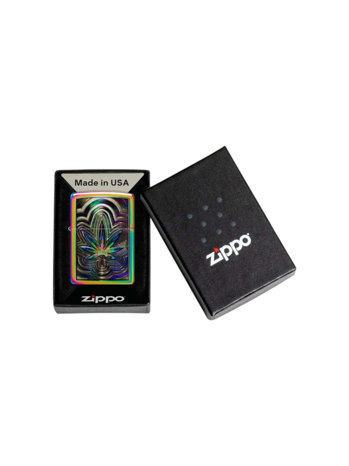 47271 Zippo Lighter Metallic Leaf Design