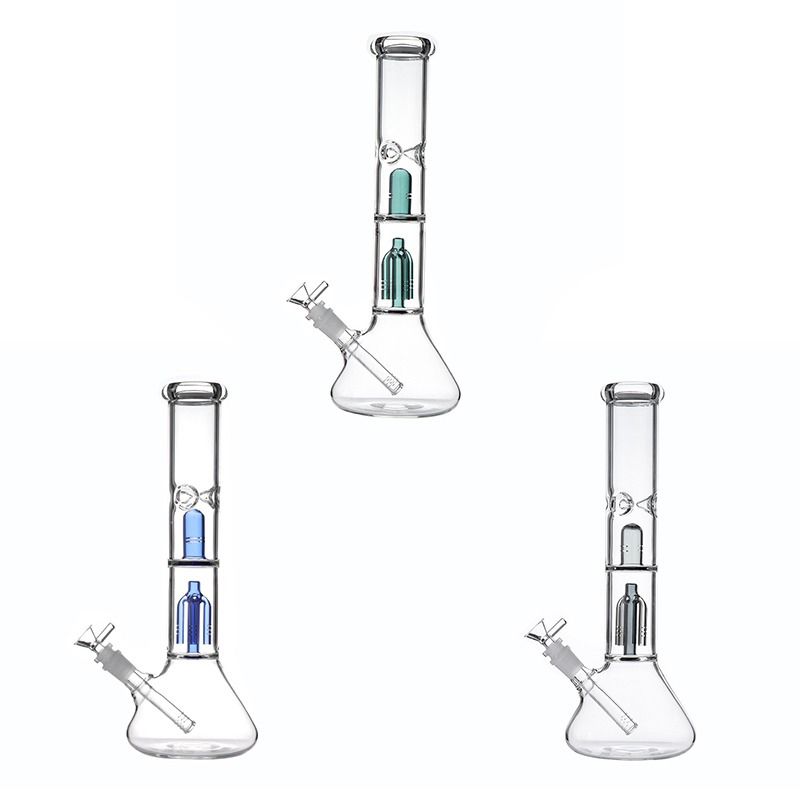 BK10 14" Double Percolator 7mm Waterpipe