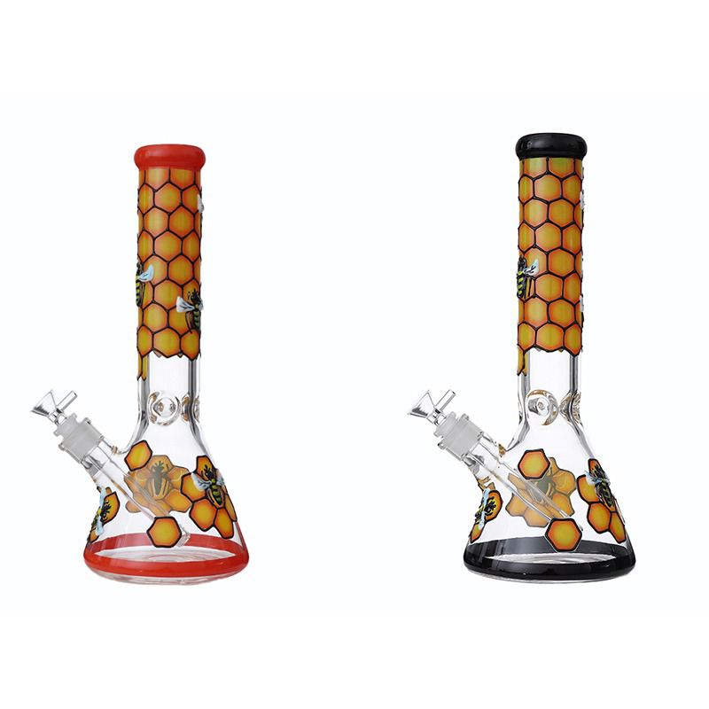 BK11 14" Honeycomb Design 7mm Beaker Waterpipe
