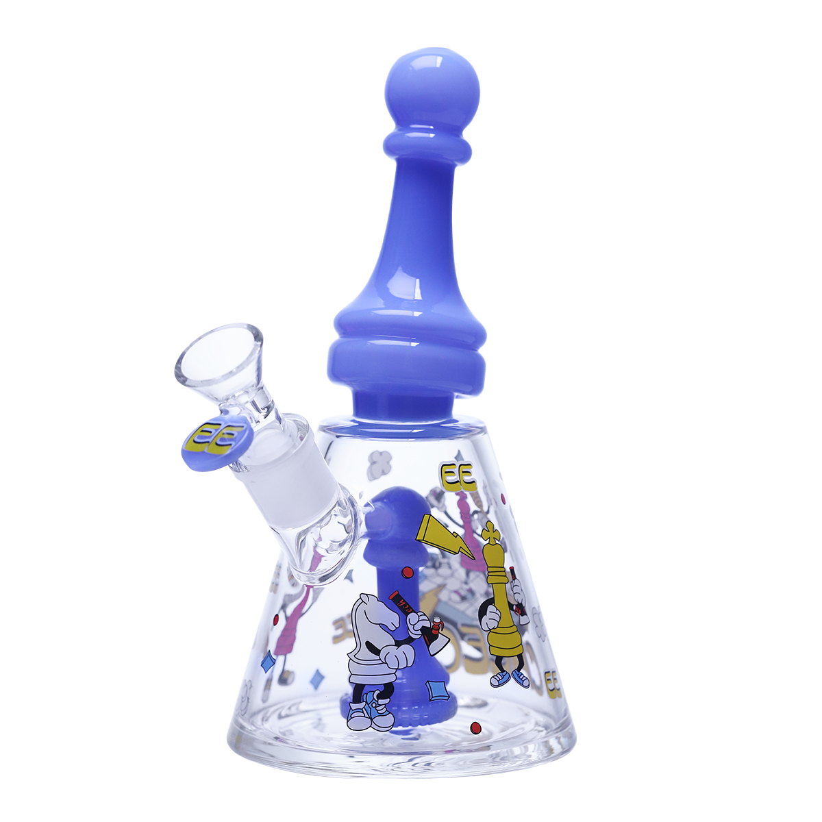 CH-372 CHEECH Collectors Glass WP w/ Chess Motif