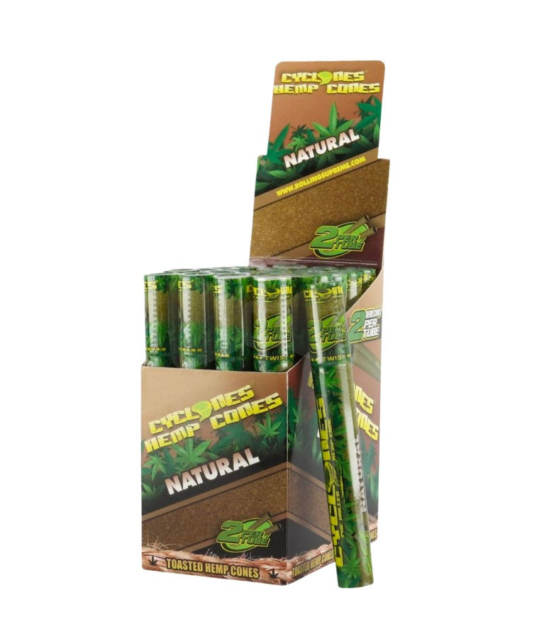 Cyclones 2X Hemp Cones Natural 24 CT