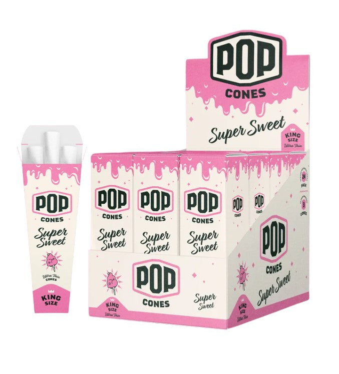 Pop Cones Ultra Thin Super Sweet King Size 3 Pack 24 CT