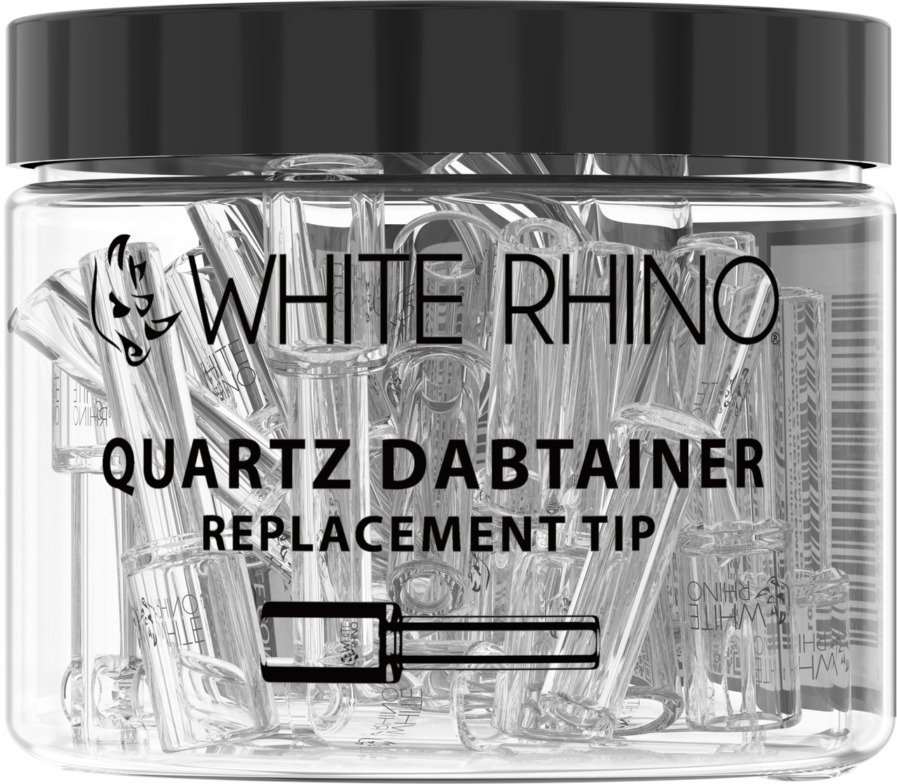 WHITE RHINO QUARTZ REPLACEMENT DABTAINER TIP - 25 CT JAR