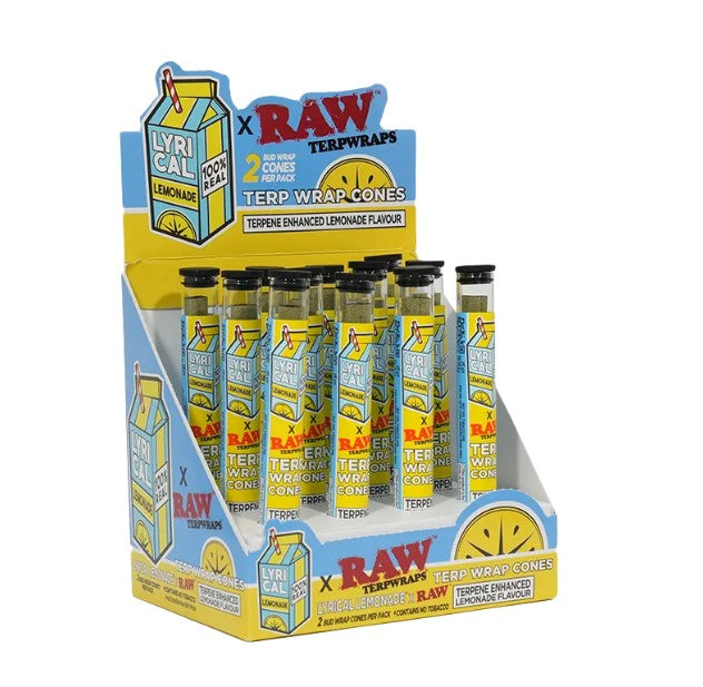 Raw Pressed Bud Wrap Lyrical Lemonade Terpene Cones King Size 2 Pack 12 CT