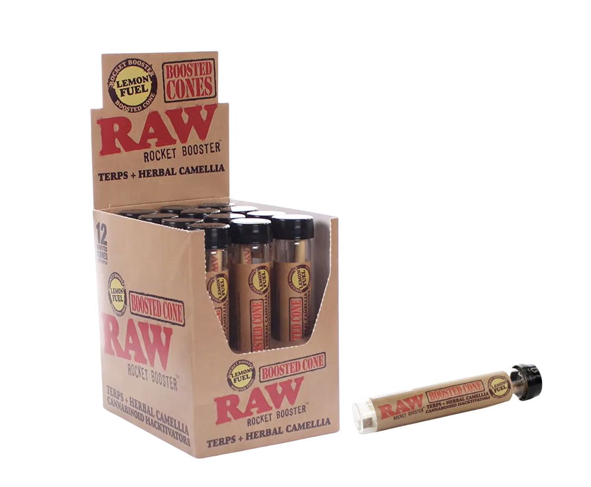 Raw Rocket Booster Cones Lemon Fuel 12 CT
