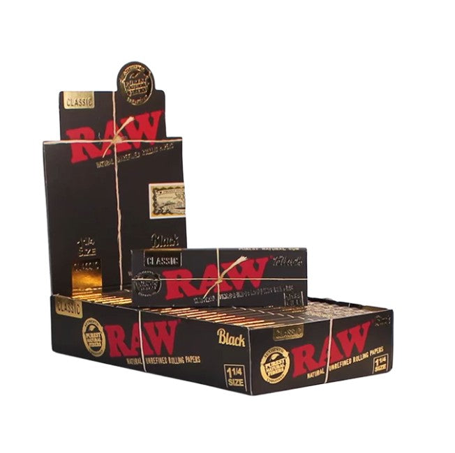 Raw Black Papers 1 1/4" Size 24 CT
