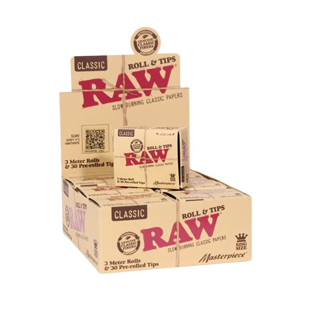 Raw Classic Papers Masterpiece King Size + Tips 24 CT