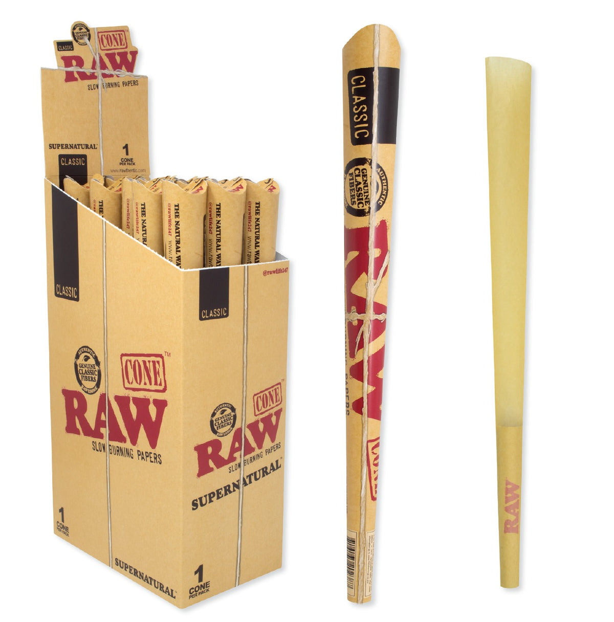 Raw Classic Cones Giga Supernatural 15 Pack 1 CT