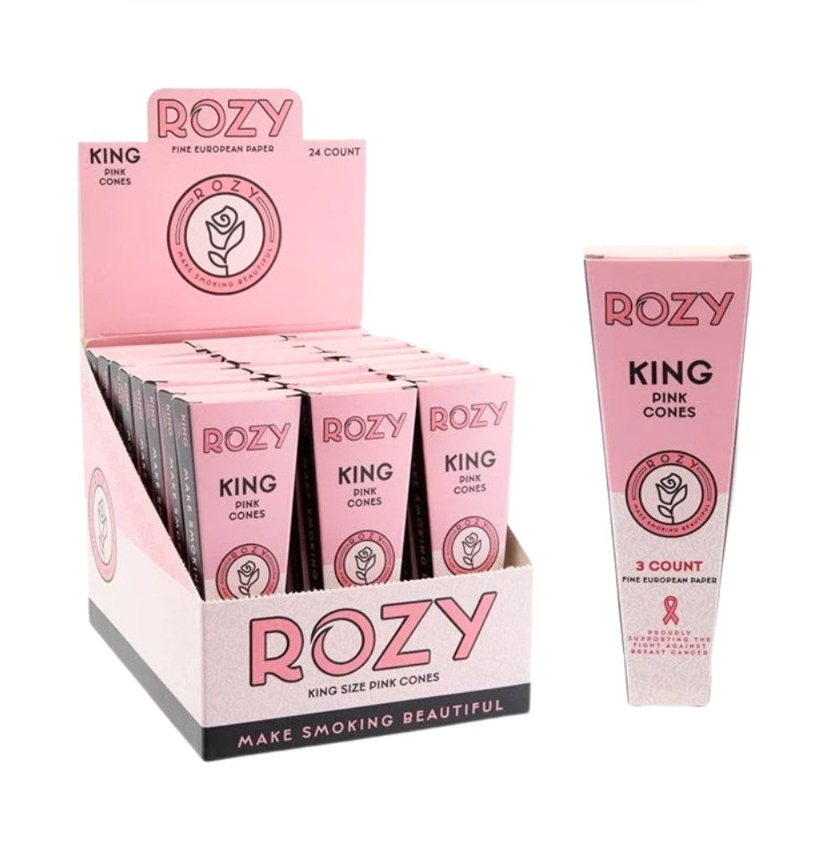 Rozy Pink Cones King Size 3 Pack 24 CT