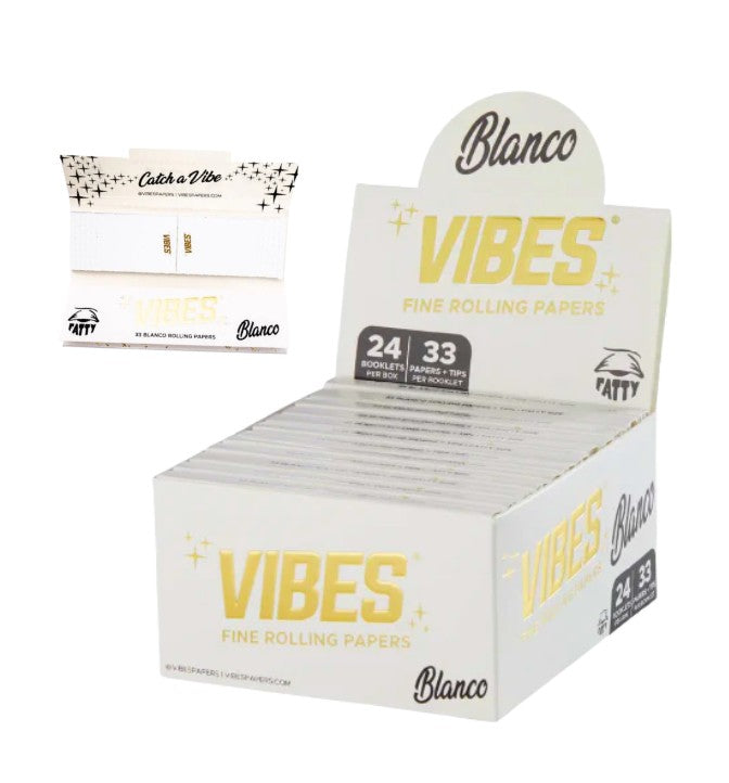 Vibes Papers Fatty Size + Tips Blanco 24 CT