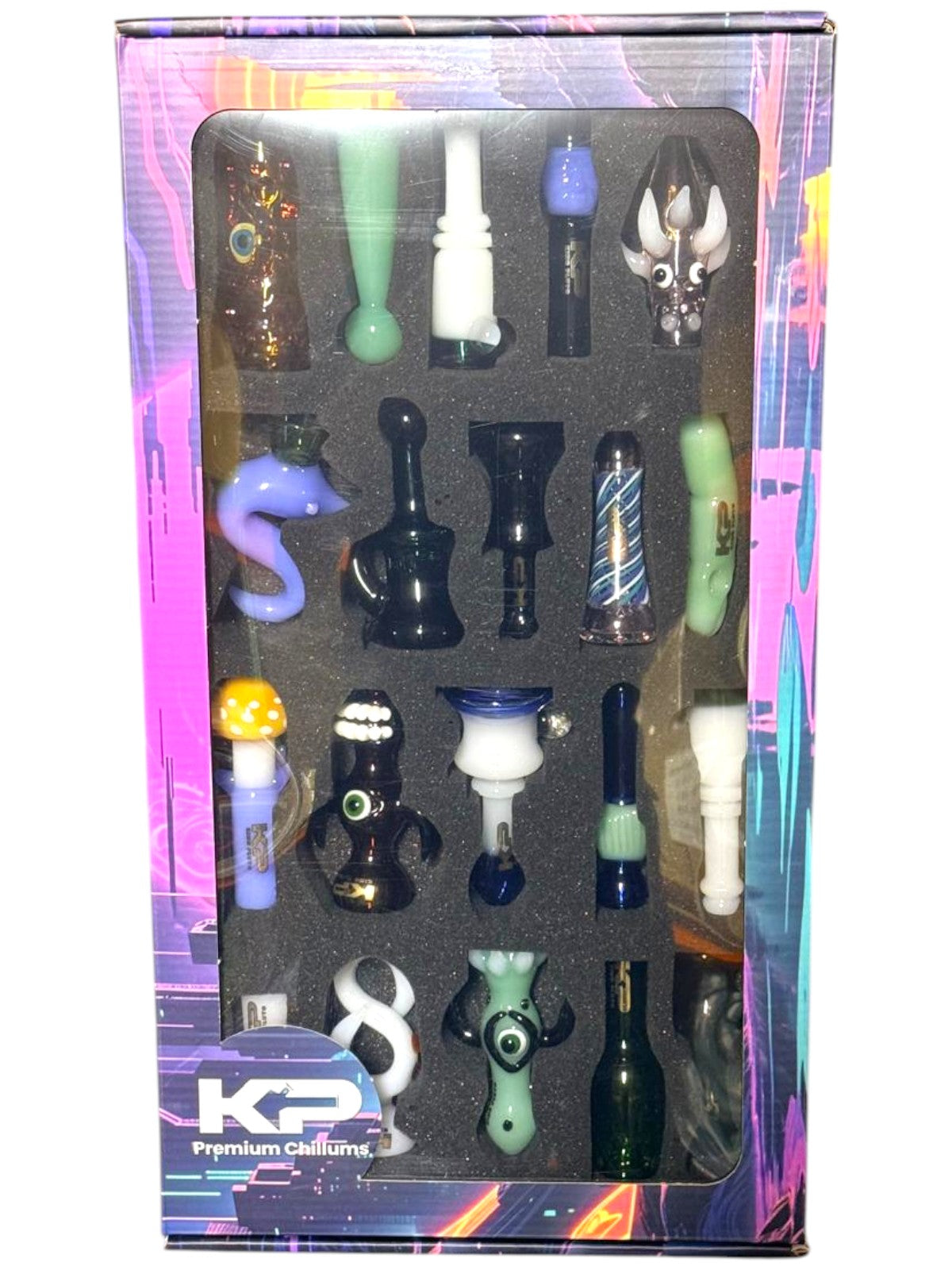 KP Limited Ed. Custom Design Chillums 20pk Display