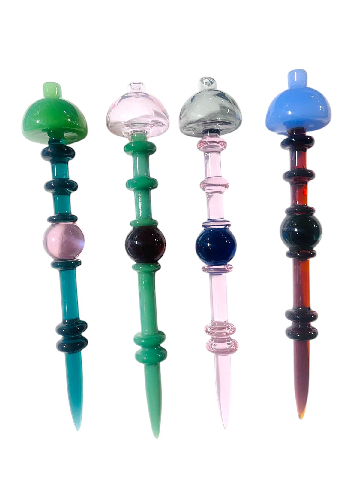 DB12 Mid Ball Glass Dabber w/ Cab Cap 5ct