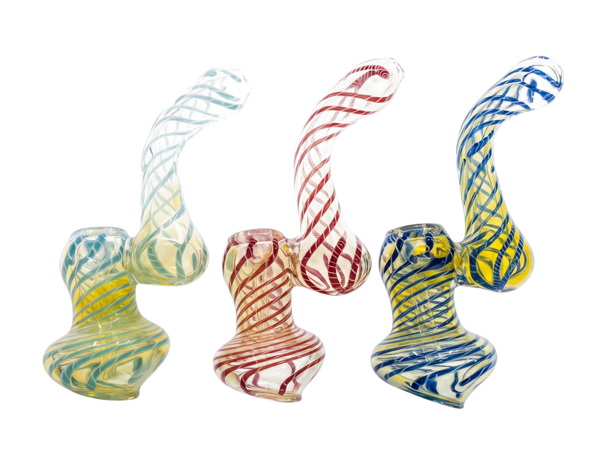 BUB6 6" Twisting Spiral Fumed Bubbler 5ct
