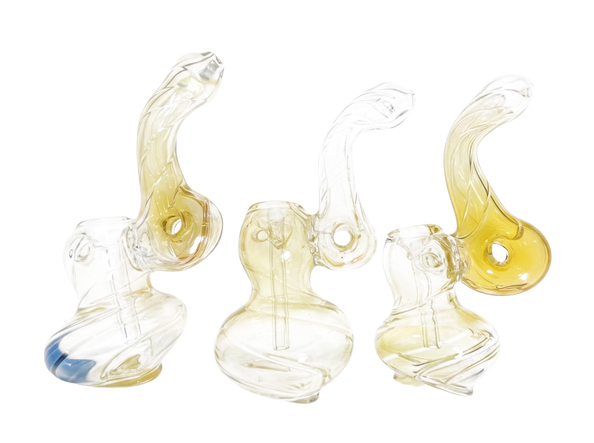 BUB8 6" Silver Fumed Donut Bubbler 5ct