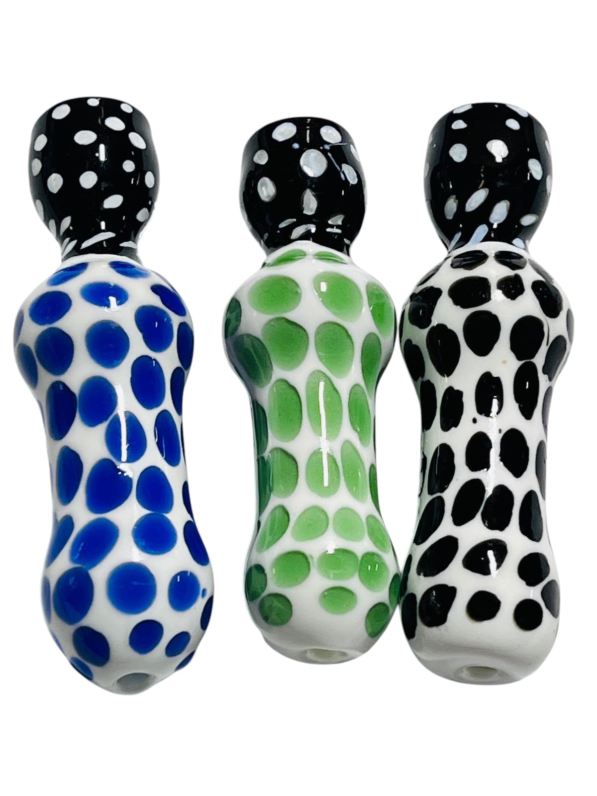 CH29 4" Dotted Colored Chillum 5ct