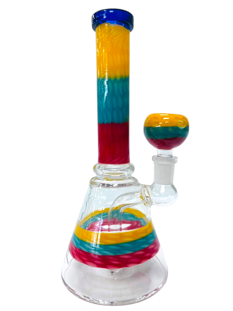 BK22 8" Mini Rasta Honeycomb Beaker