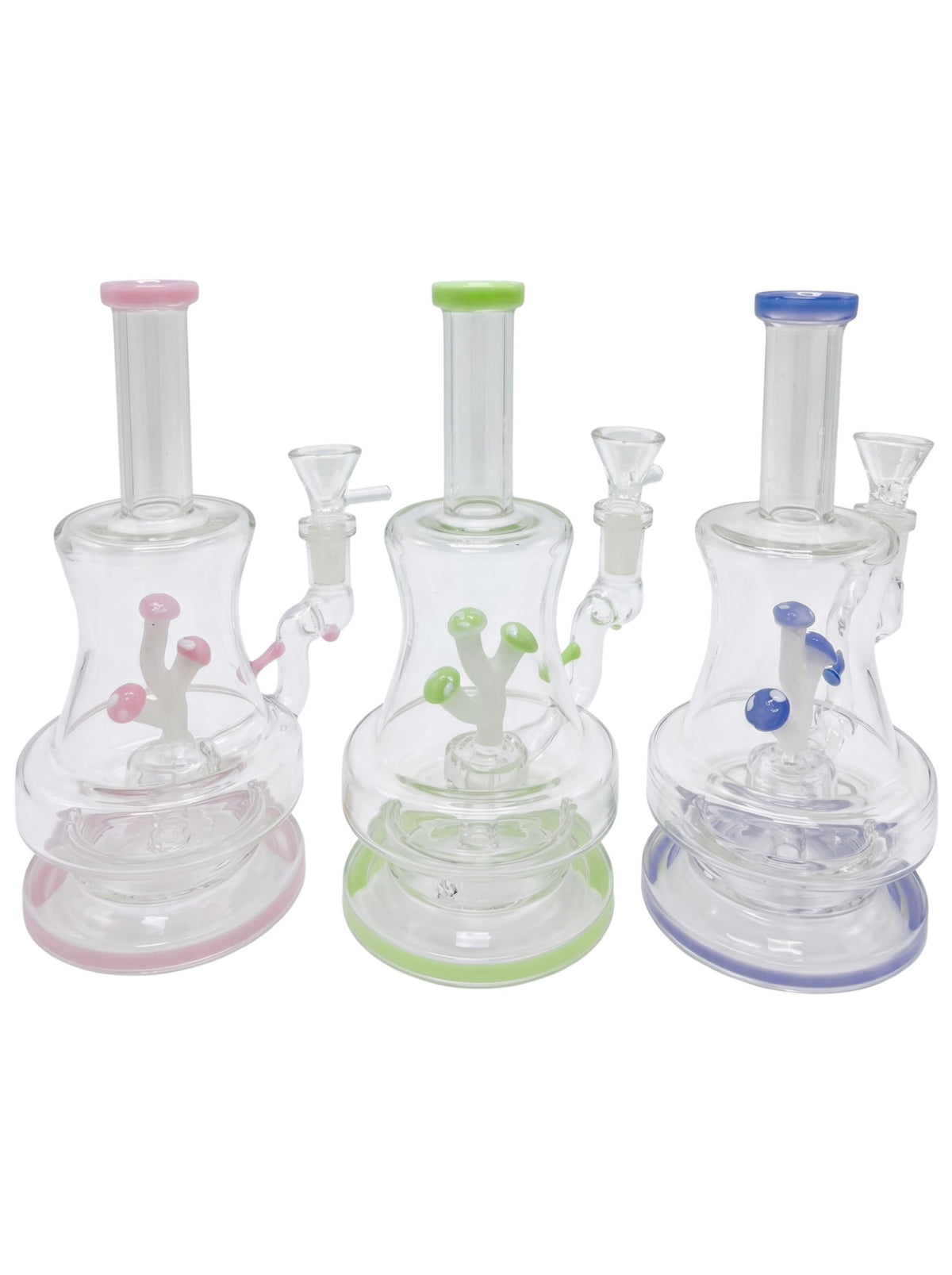 RG72 8" Mushroom Perc Waterpipe Assorted Colors