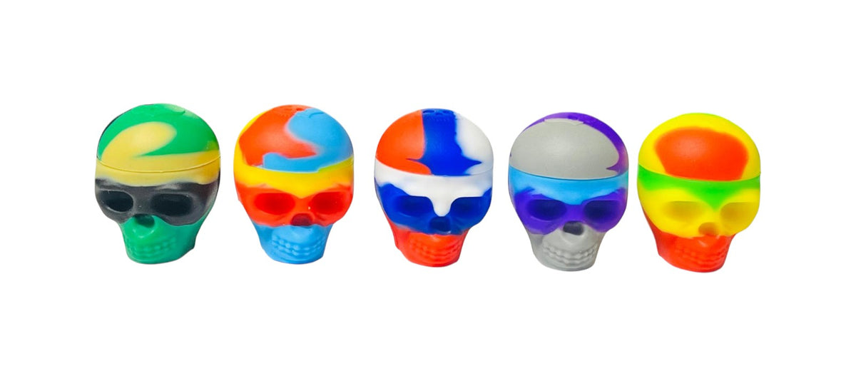 SJ11 Small Skull Silicone Container 5ct