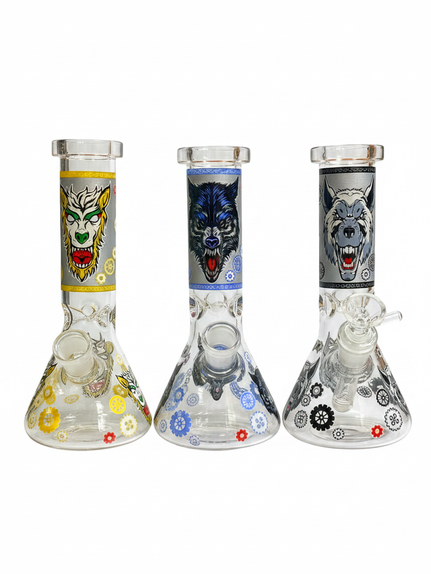 BK5 8" Wolf Character Beaker
