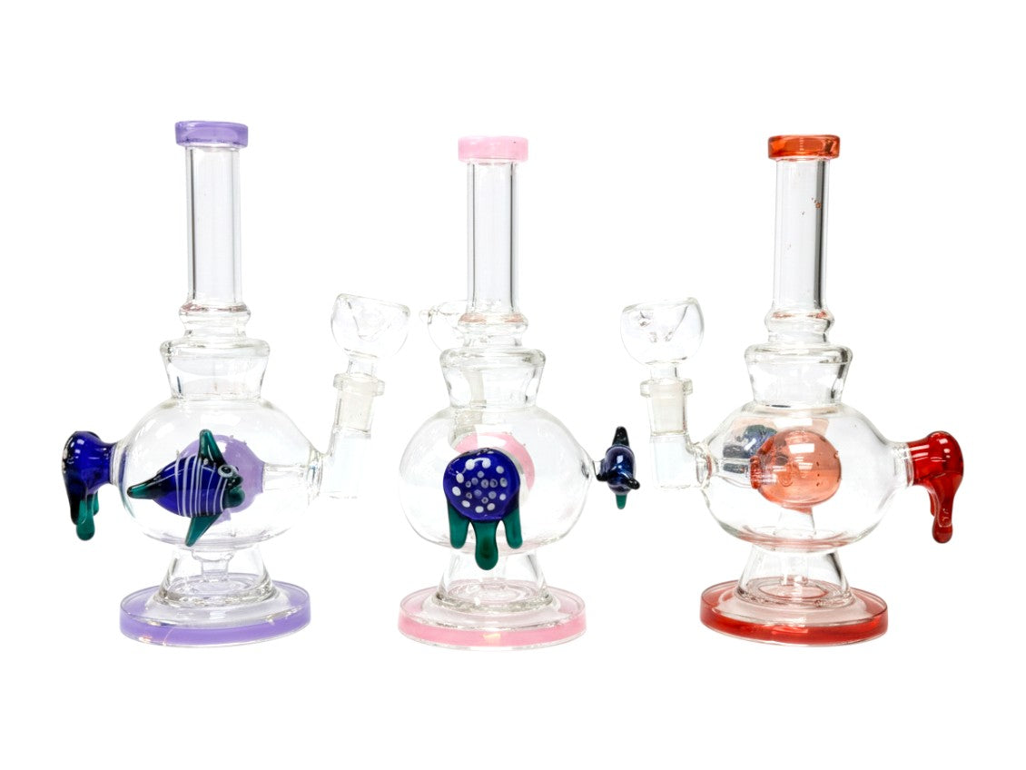 RG46 8" Globe Ocean Side Waterpipe Assorted Colors