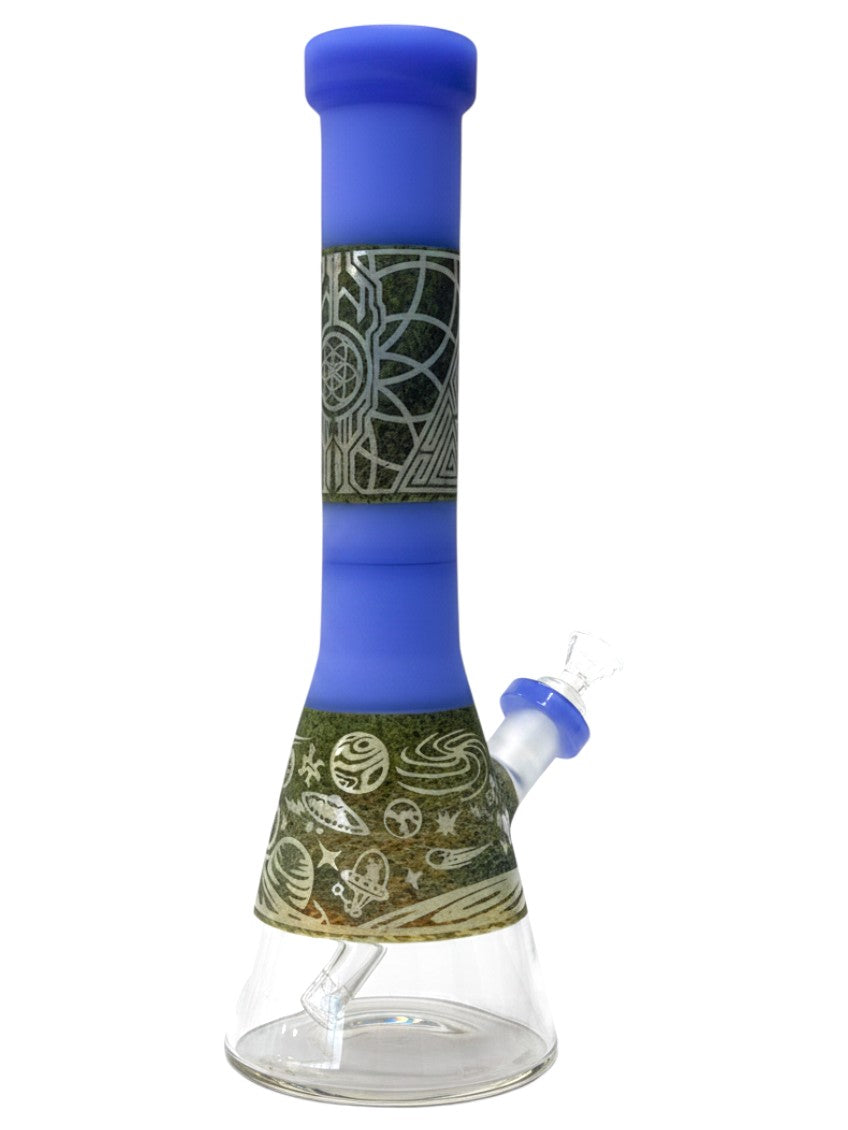 M74 14" Alien Engraved Waterpipe Assorted Colors