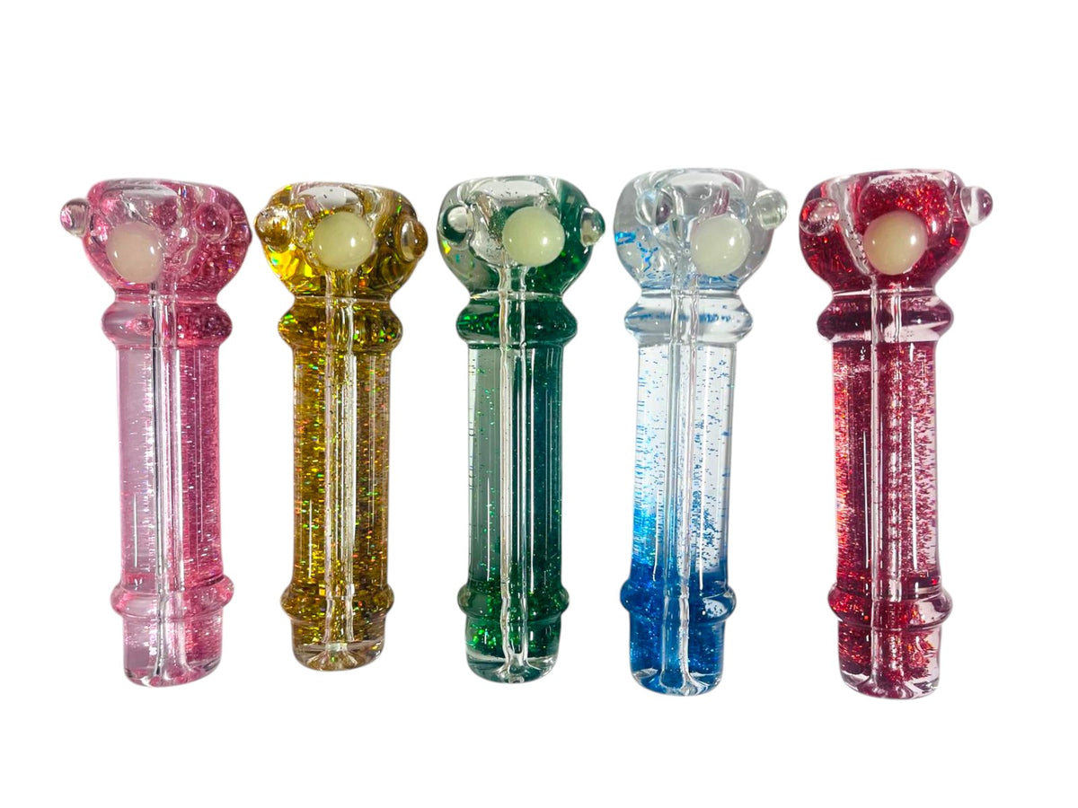 H12 4" Freezable Chillum Handpipe Assorted Colors 5ct