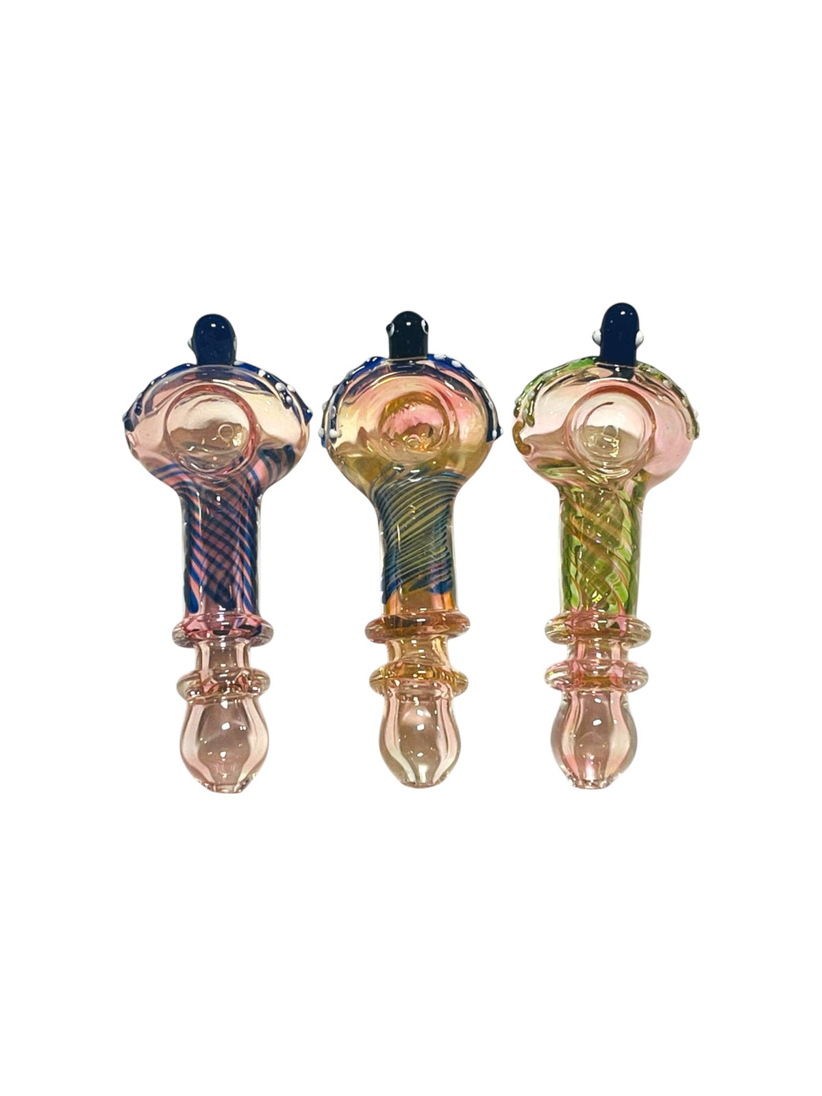 H42 5" Raged Octopus Swirl Handpipe Assorted Colors 5ct