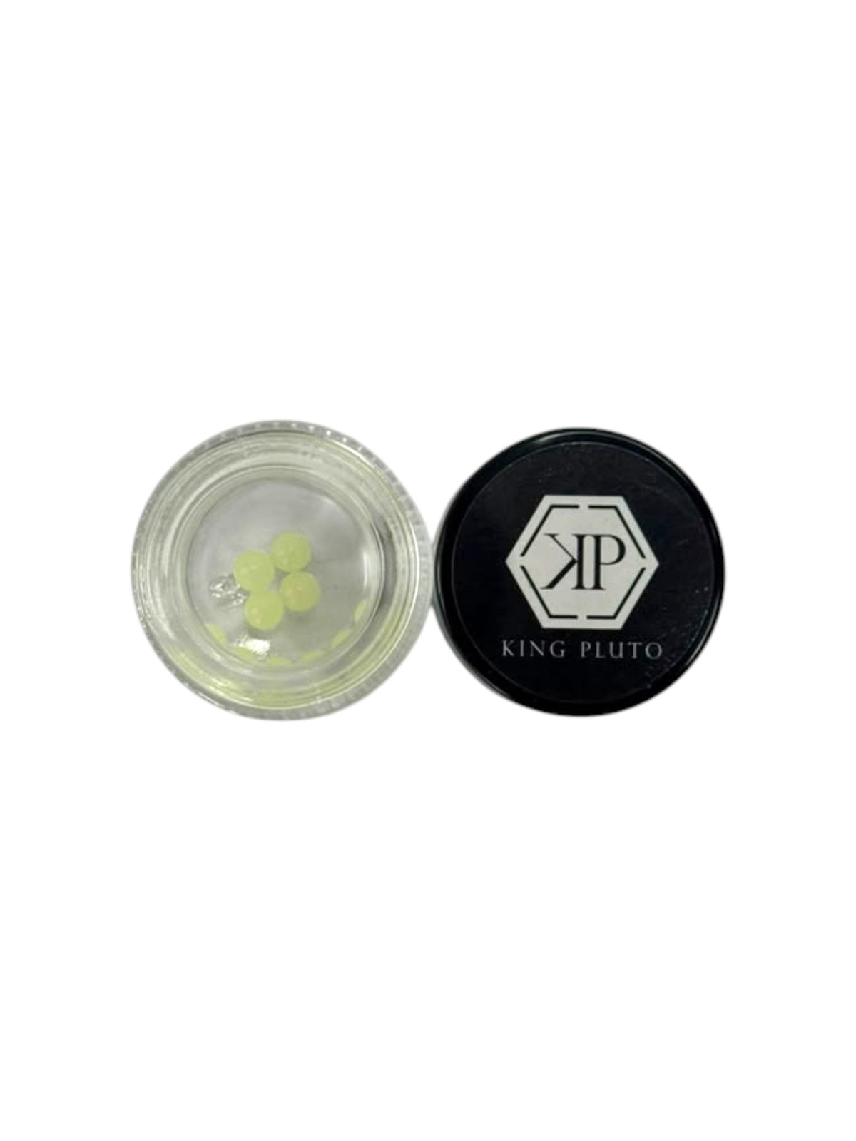 KING PLUTO 4MM GLOW IN THE DARK TERP PEARLS (10 PEARLS EACH JAR) 5CT