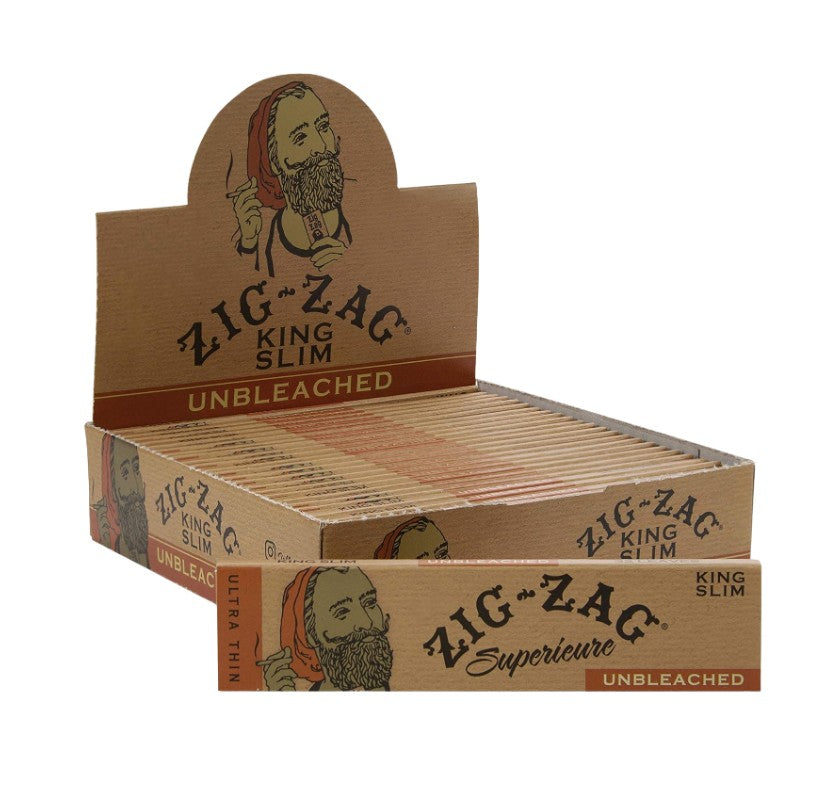 Zig Zag Papers Unbleached King Size Slim 24 CT