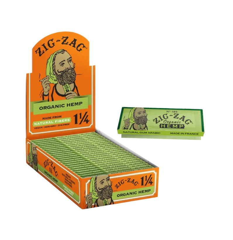 Zig Zag Papers Organic Hemp Orange 1 1/4" Size 24 CT