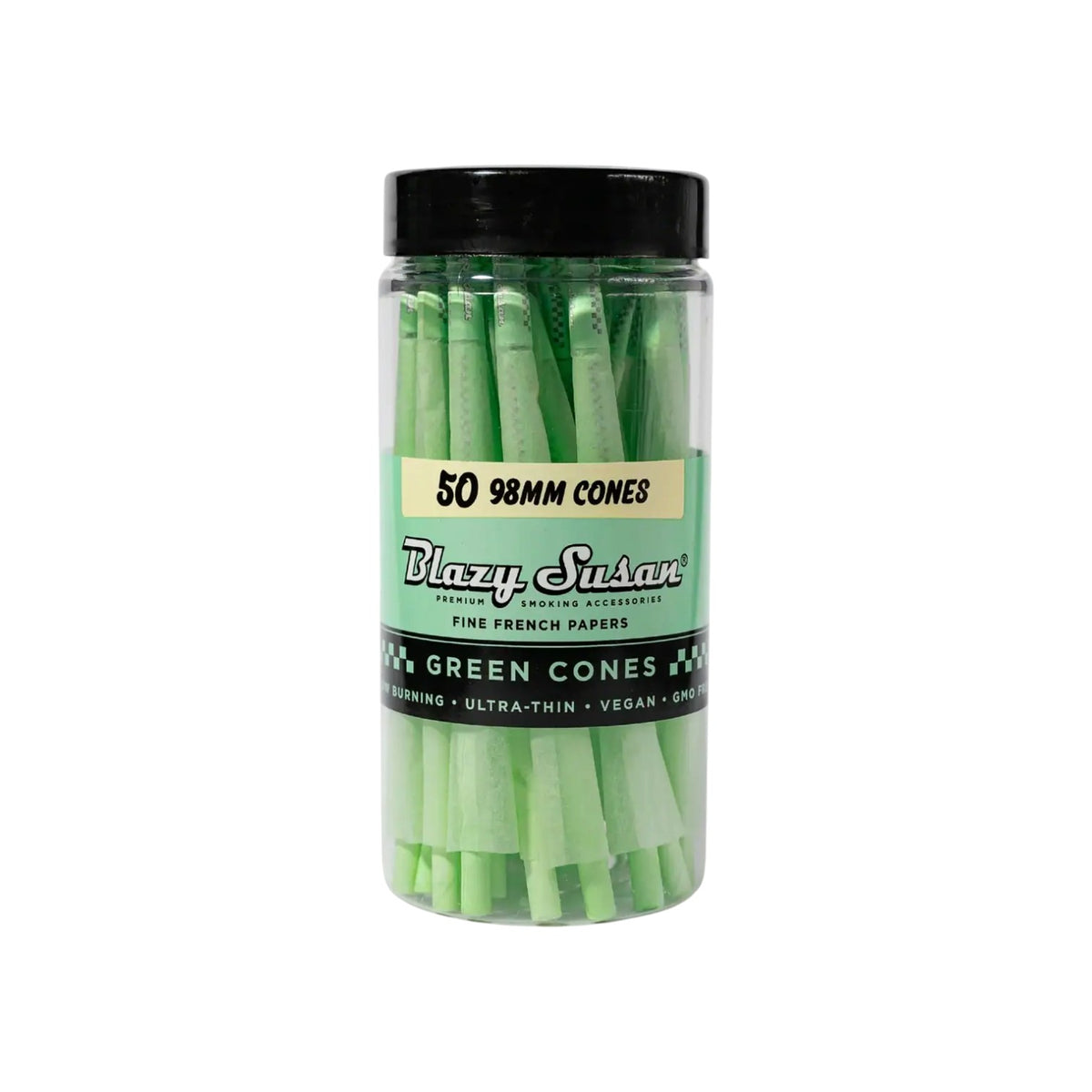 Blazy Susan Green Cones Jar 98mm Size 50 CT