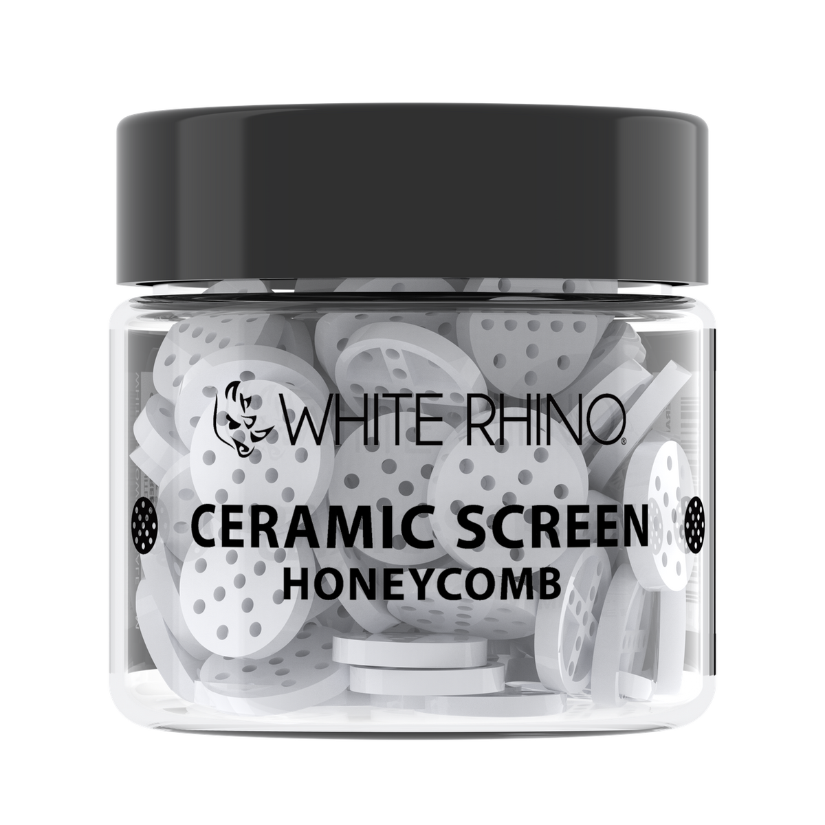 WHITE RHINO CERAMIC SCREEN HONEYCOMB -100ct JAR