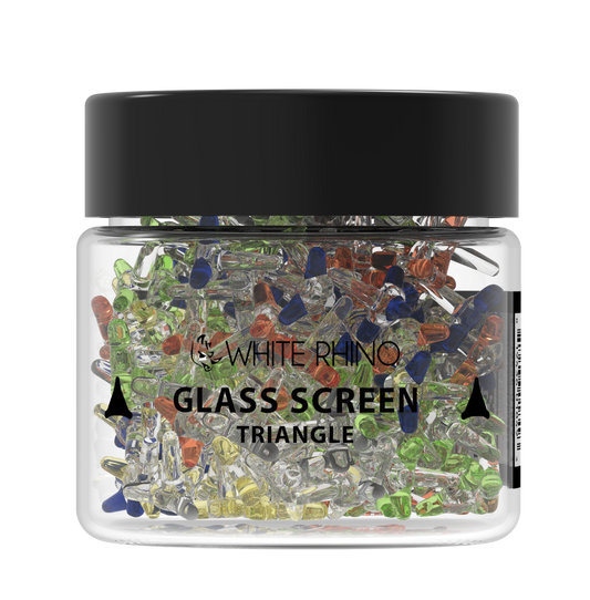 WHITE RHINO GLASS SCREEN TRIANGLE - 400ct JAR