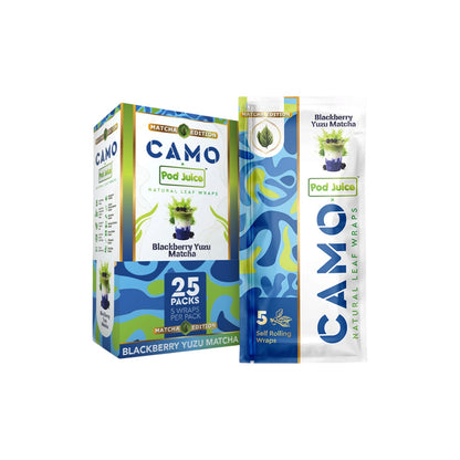 Camo x Pod Juice Natural Leaf Wraps Wraps 5 Pack 25CT