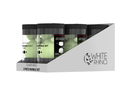 WHITE RHINO TERP SLURPER 3 PIECE SET GLOW IN THE DARK -6ct DISPLAY
