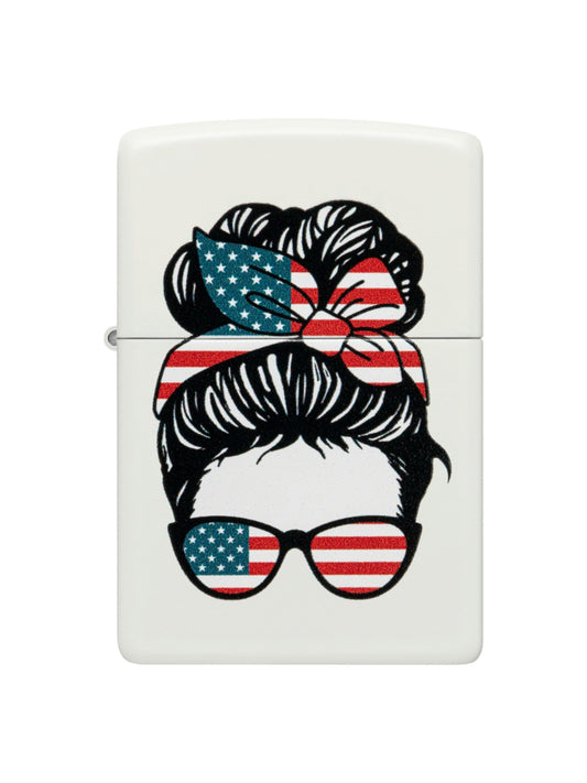 46156 Zippo Lighter American Woman Design