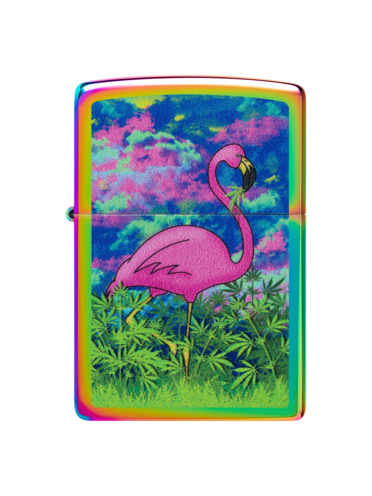 46827 Zippo Lighter Cannabis Flamingo Design