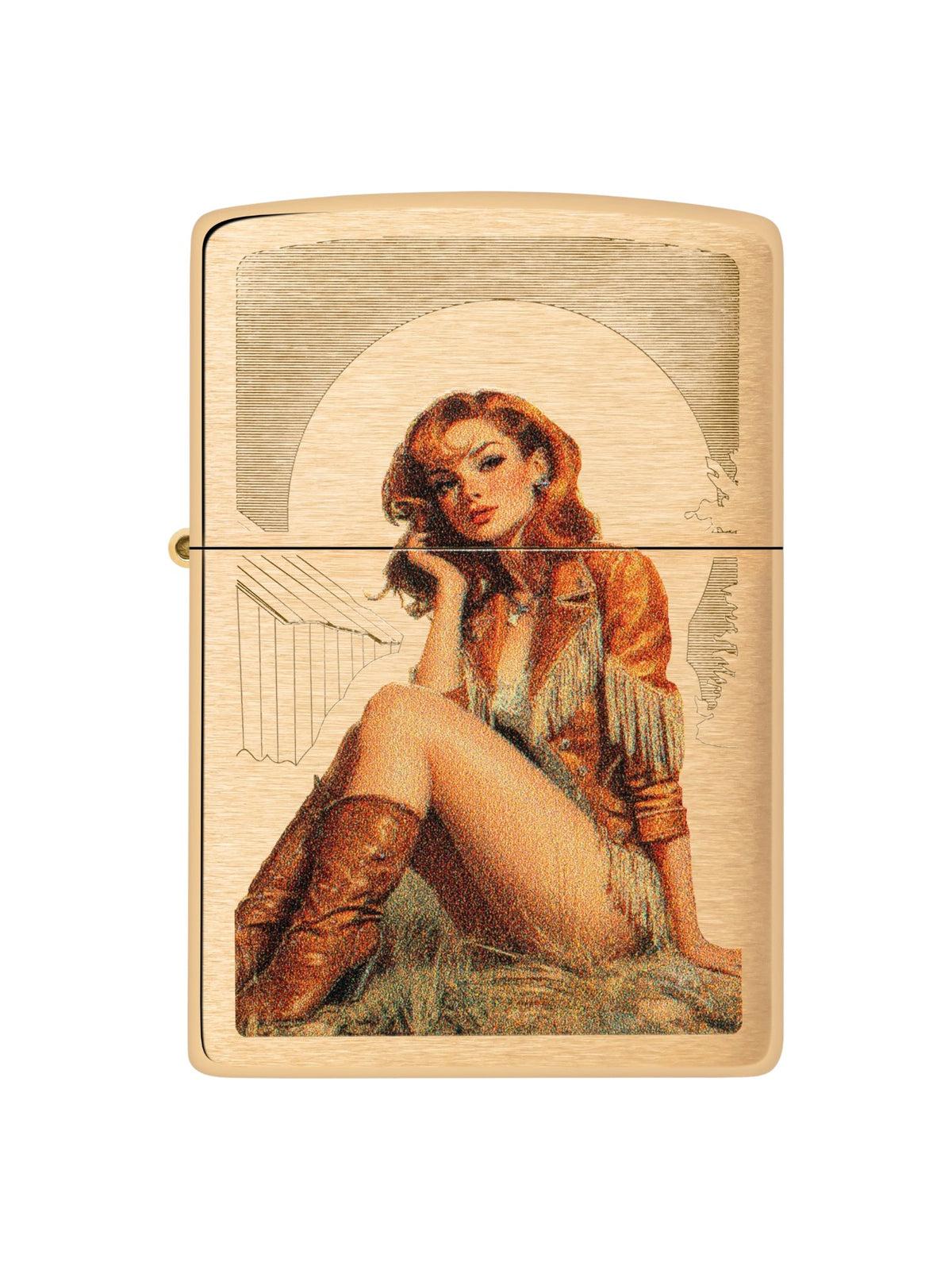 46962 Zippo Lighter Cowgirl Design