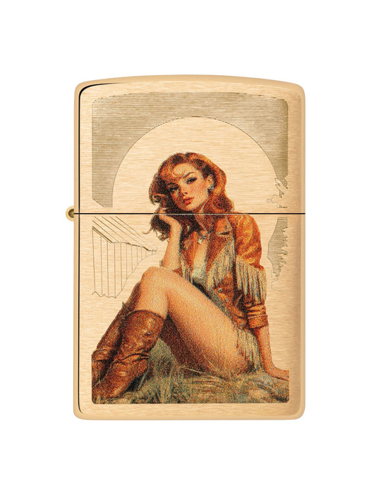 46962 Zippo Lighter Cowgirl Design