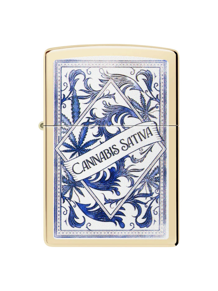47153 Zippo Cannabis Sativa Design Lighter