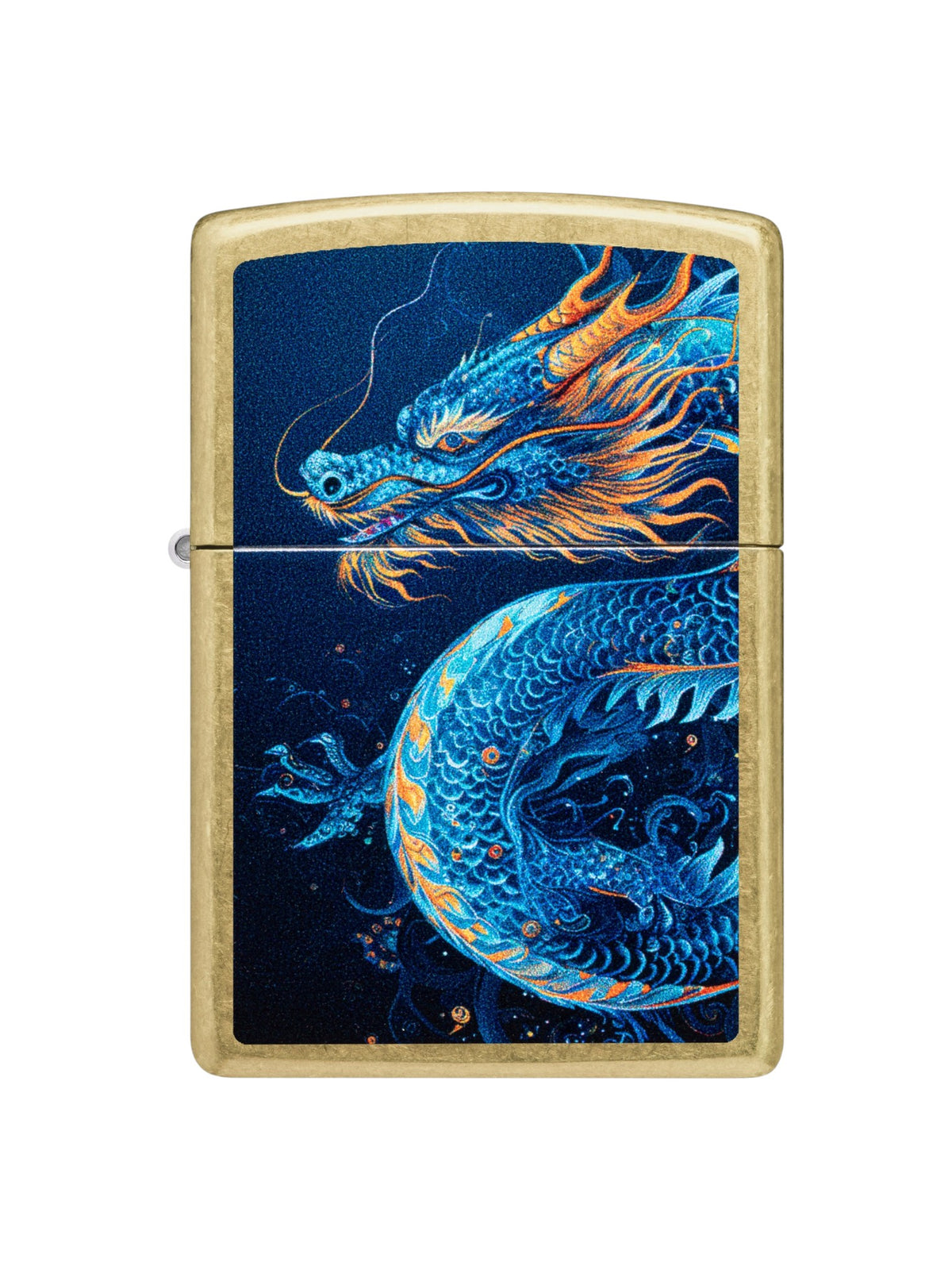 47178 Zippo Lighter Blue Dragon Design
