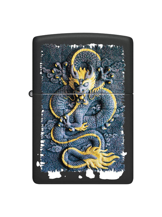 47181 Zippo Lighter Stone Dragon Design