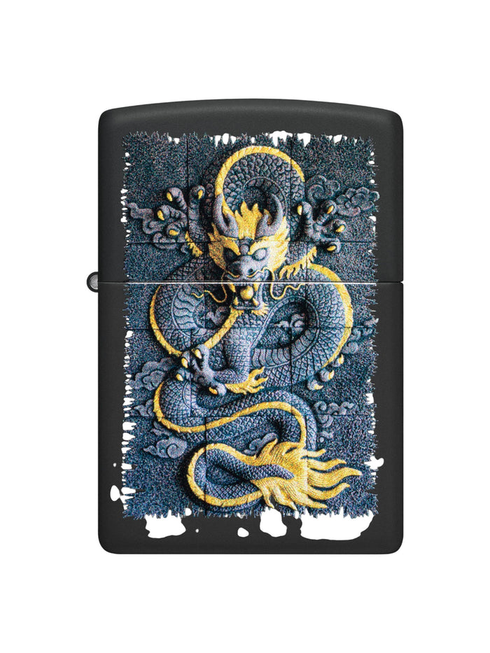 47181 Zippo Lighter Stone Dragon Design