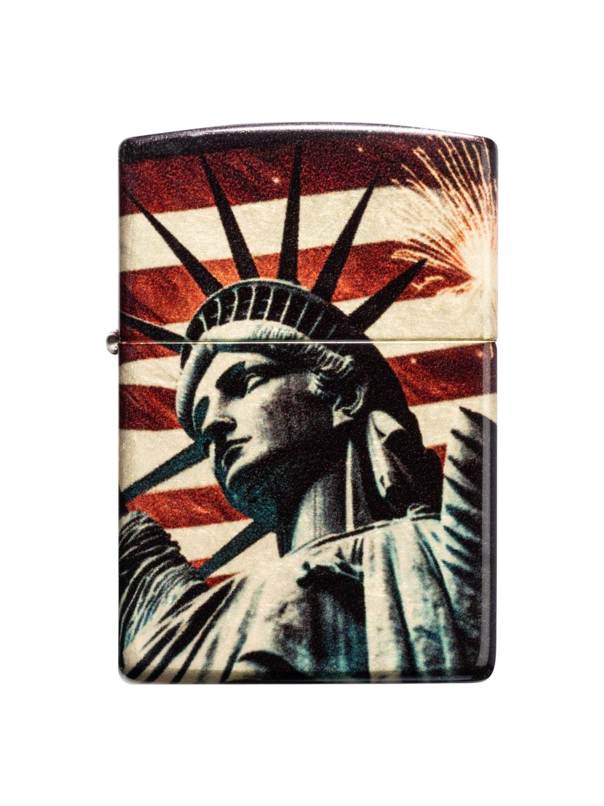 47186 Zippo Lighter Liberty and Fireworks Design