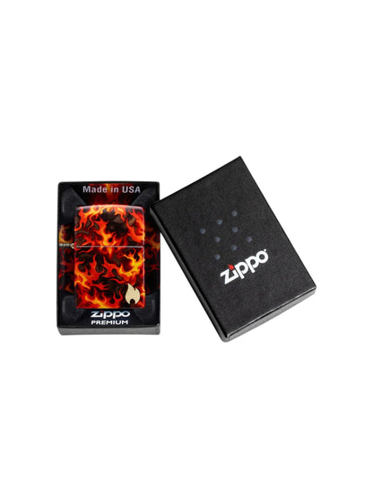 47255 Zippo Lighter Flaming Design
