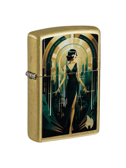 47435 Zippo Lighter Art Deco Beauty Design