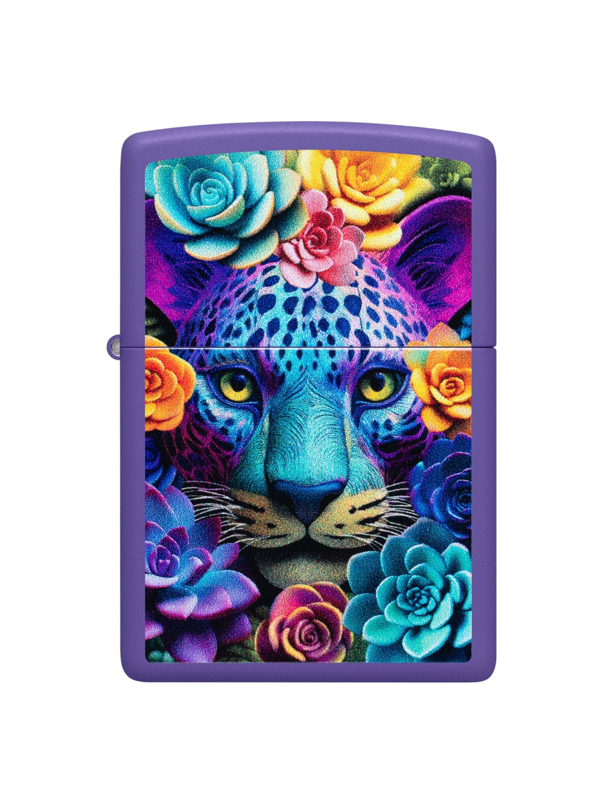 47449 Zippo Lighter Floral Leopard Design