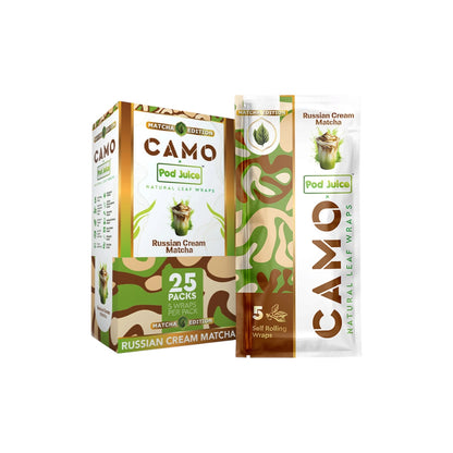 Camo x Pod Juice Natural Leaf Wraps Wraps 5 Pack 25CT